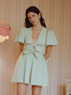 Bijou Cutout Lace-Up Dress
