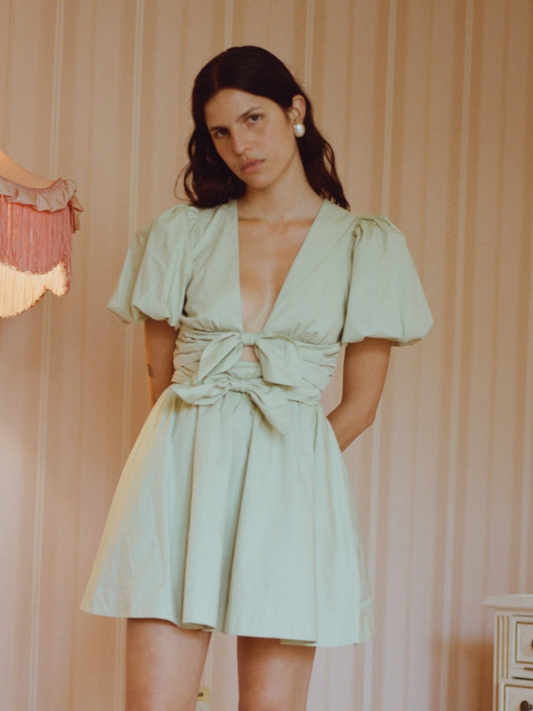 Bijou Cutout Lace-Up Dress