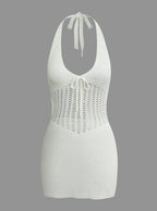 Hela Crochet Knit Mini Dress