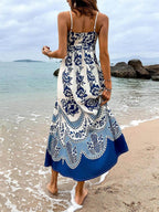 Fleur Ethnic Print Midi Dress