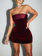 Fleur Fold Over Mini Dress