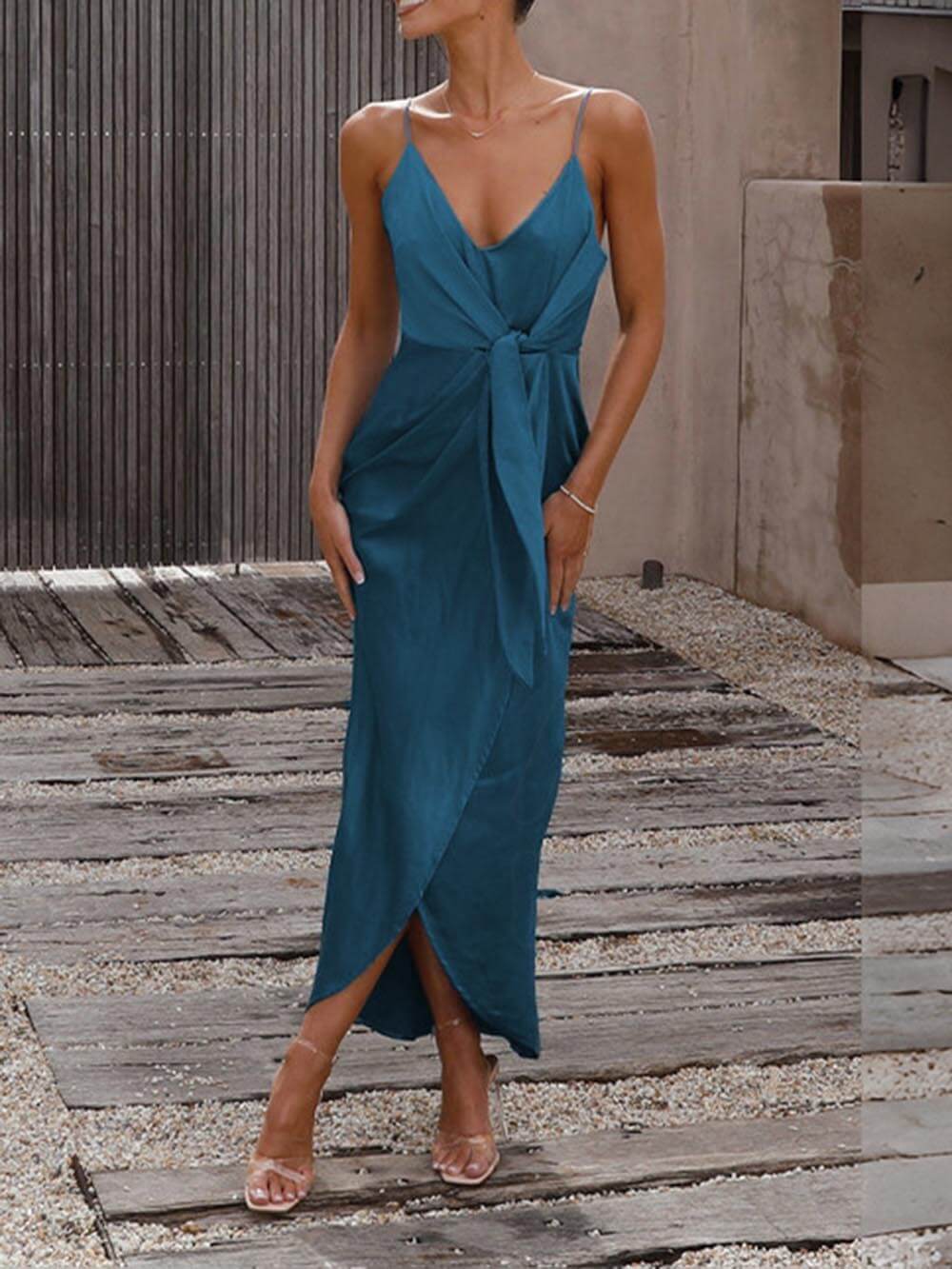 Saskia Strappy Halter Midi Dress