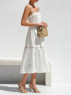 Cosima Adjustable Straps Midi Dress