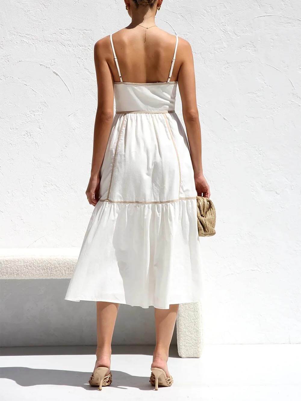 Cosima Adjustable Straps Midi Dress