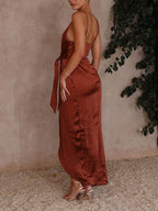 Saskia Strappy Halter Midi Dress