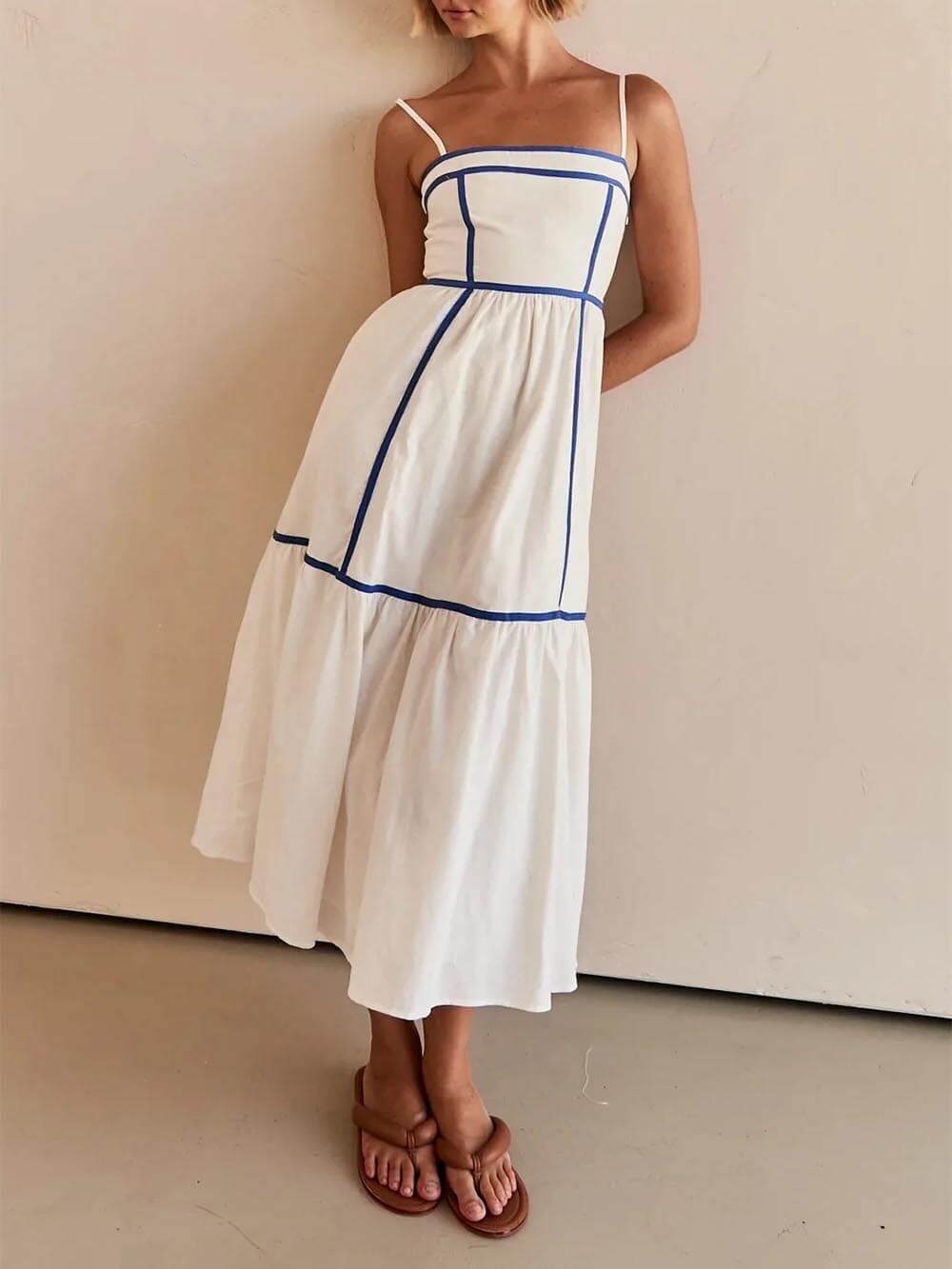 Cosima Adjustable Straps Midi Dress