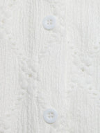 Women's Eyelet Lace Button Down Blouse