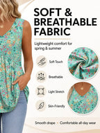 Womens Tank Tops Flowy Peplum Tops
