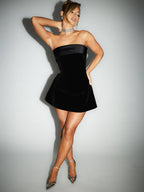 Fleur Fold Over Mini Dress