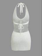 Hela Crochet Knit Mini Dress