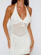 Hela Crochet Knit Mini Dress