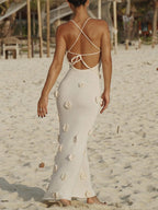 Knitted Floral Maxi Dresses