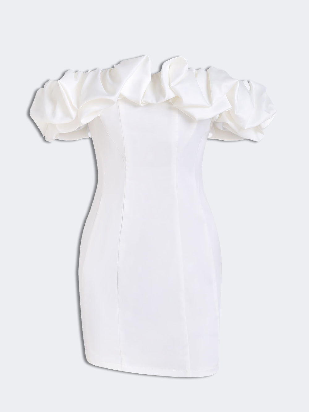 Saskia Ruffled Strapless Mini Dress