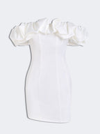 Saskia Ruffled Strapless Mini Dress