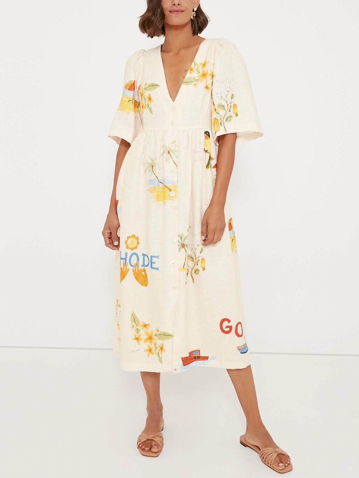 Uma Floral Puff Sleeve Dress